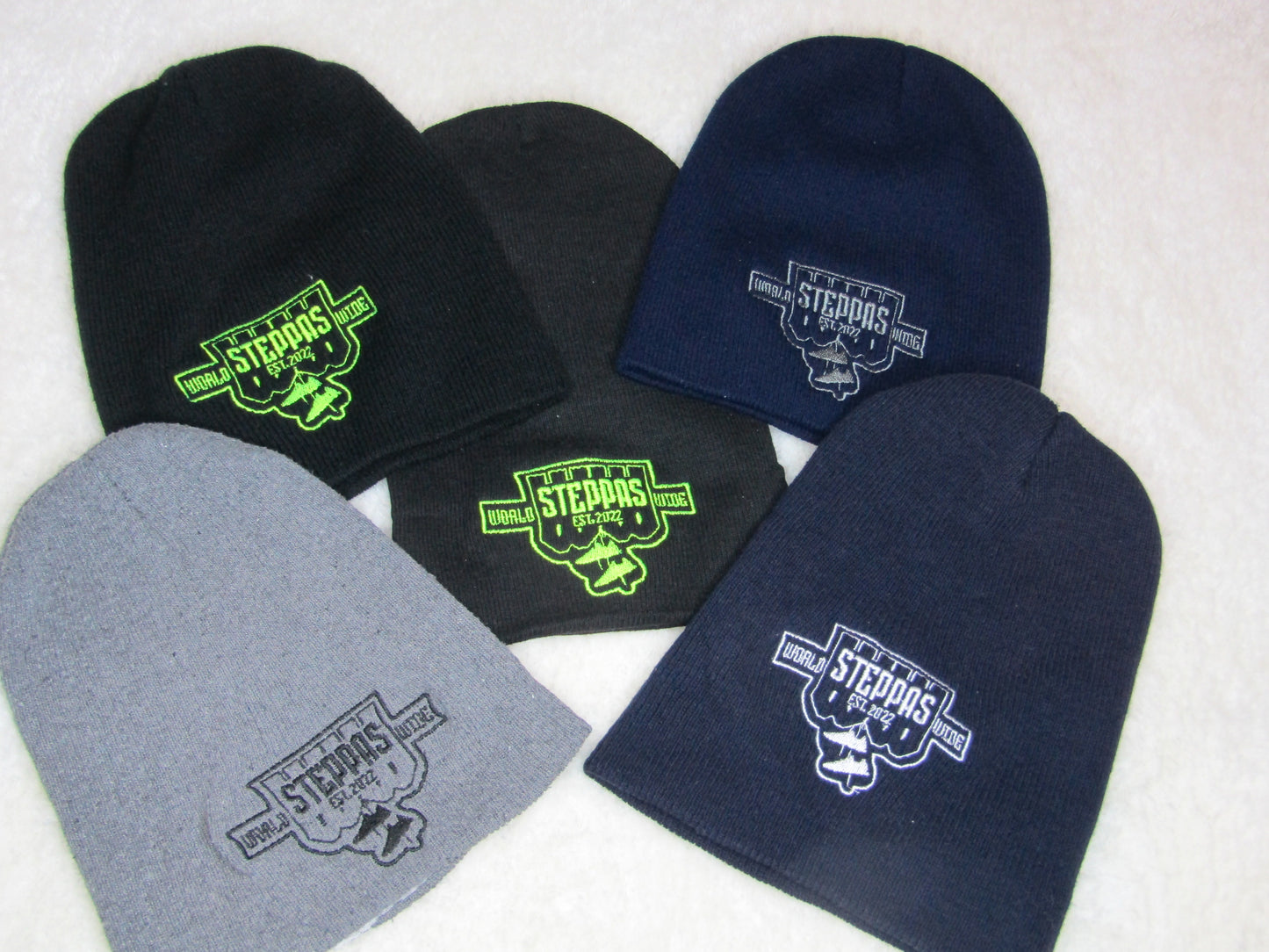 "World Wide Steppas Embroidered Beanies – One Size Fits Most"