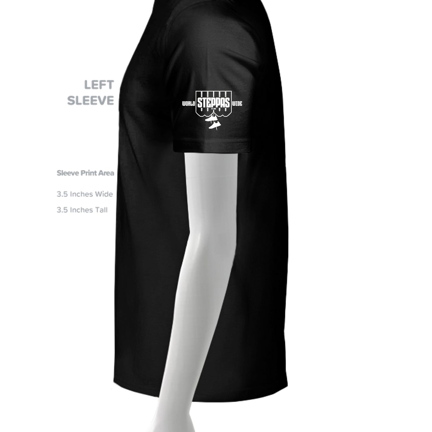 SLD BLK TRIBLEND - 3413C - SLEEVE_LEFT