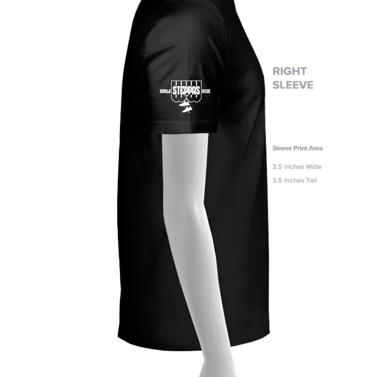 SLD BLK TRIBLEND - 3413C - SLEEVE_RIGHT