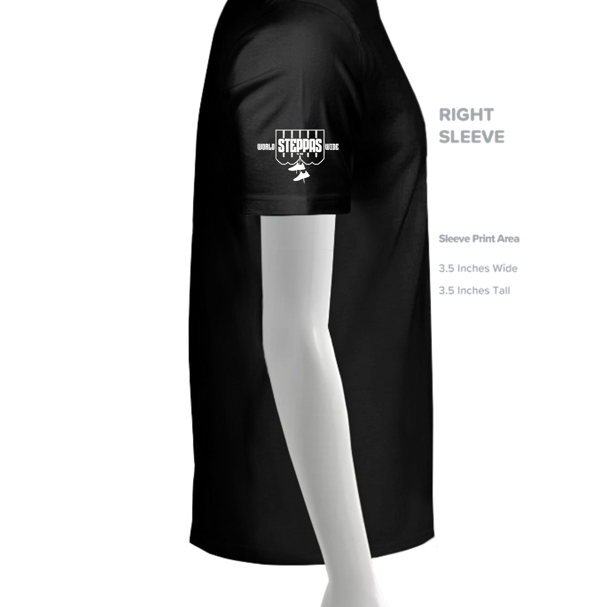 SLD BLK TRIBLEND - 3413C - SLEEVE_RIGHT